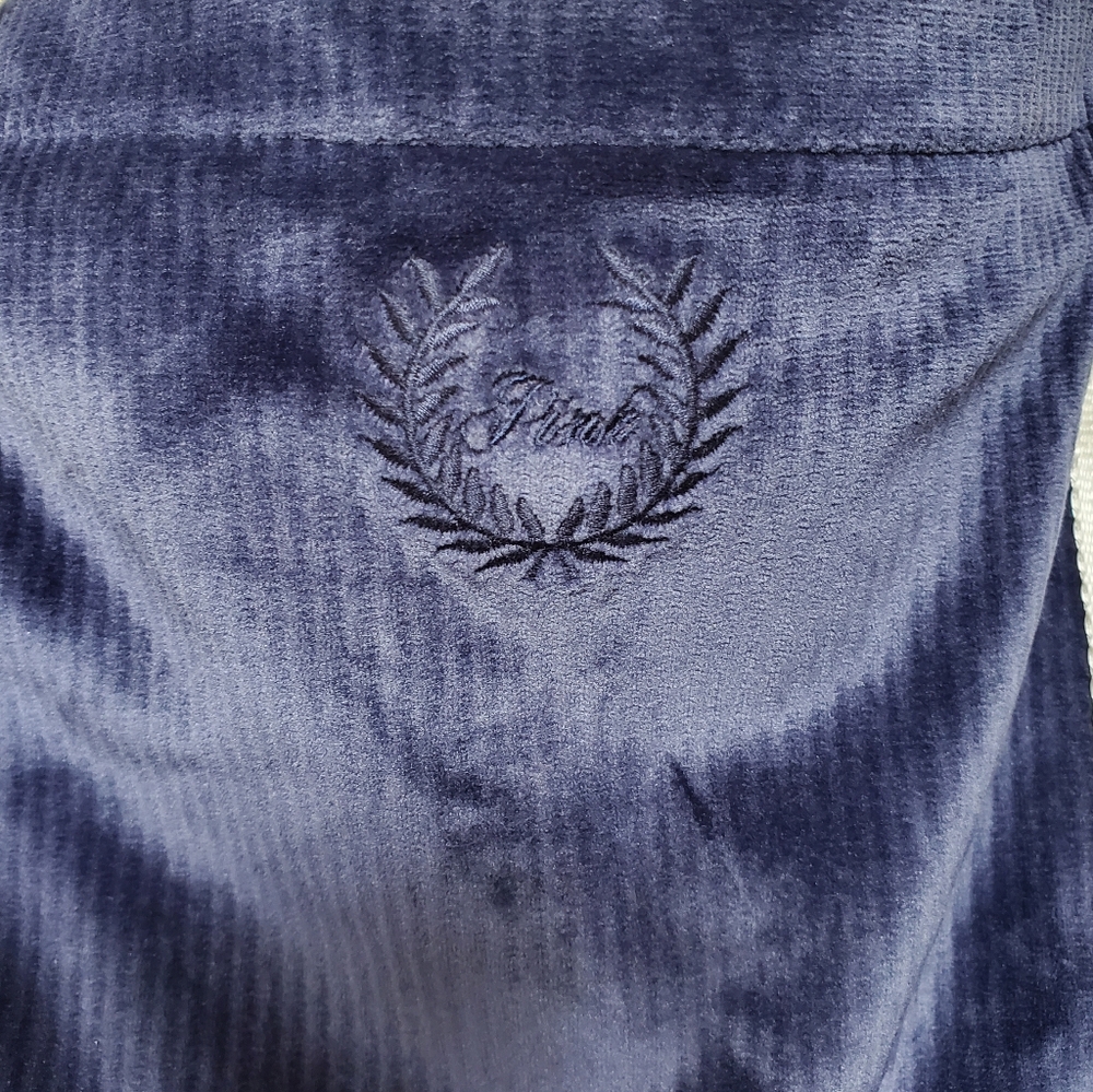PINK Victoria's Secret Navy and White Soft Corduroy Zipper Tote - Picture 3 of 11